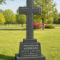 Granite Cross Upright Headstone with Base