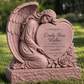 Guardian Angel Heart Granite Upright Headstone