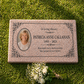 Women's Floral Portrait Granite Flat Grave Marker
