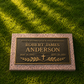 Bronze Plaque Grave Marker on Granite Base