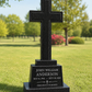 Granite Cross Upright Headstone with Base