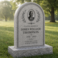 Laurel Arch Portrait Granite Upright Headstone