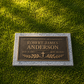 Bronze Plaque Grave Marker on Granite Base