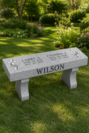 Compact Granite Memorial Bench