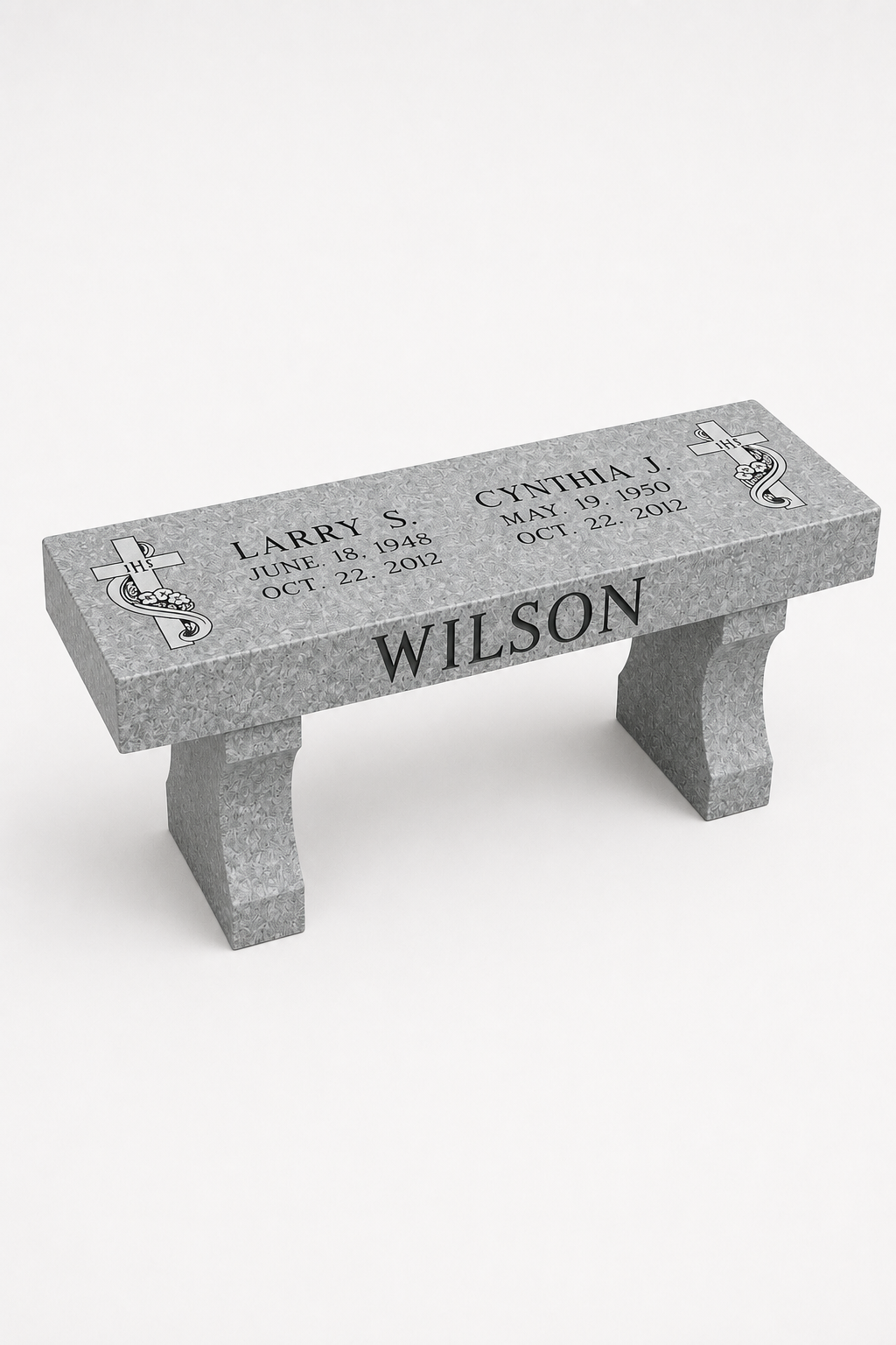 Compact Granite Memorial Bench