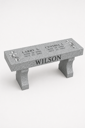 Compact Granite Memorial Bench