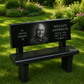 Classic Granite Memorial Bench with Backrest