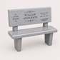 Classic Granite Memorial Bench with Backrest