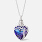 Tree of Life Heart Crystal Cremation Necklace for Ash Keeping