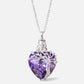 Tree of Life Heart Crystal Cremation Necklace for Ash Keeping