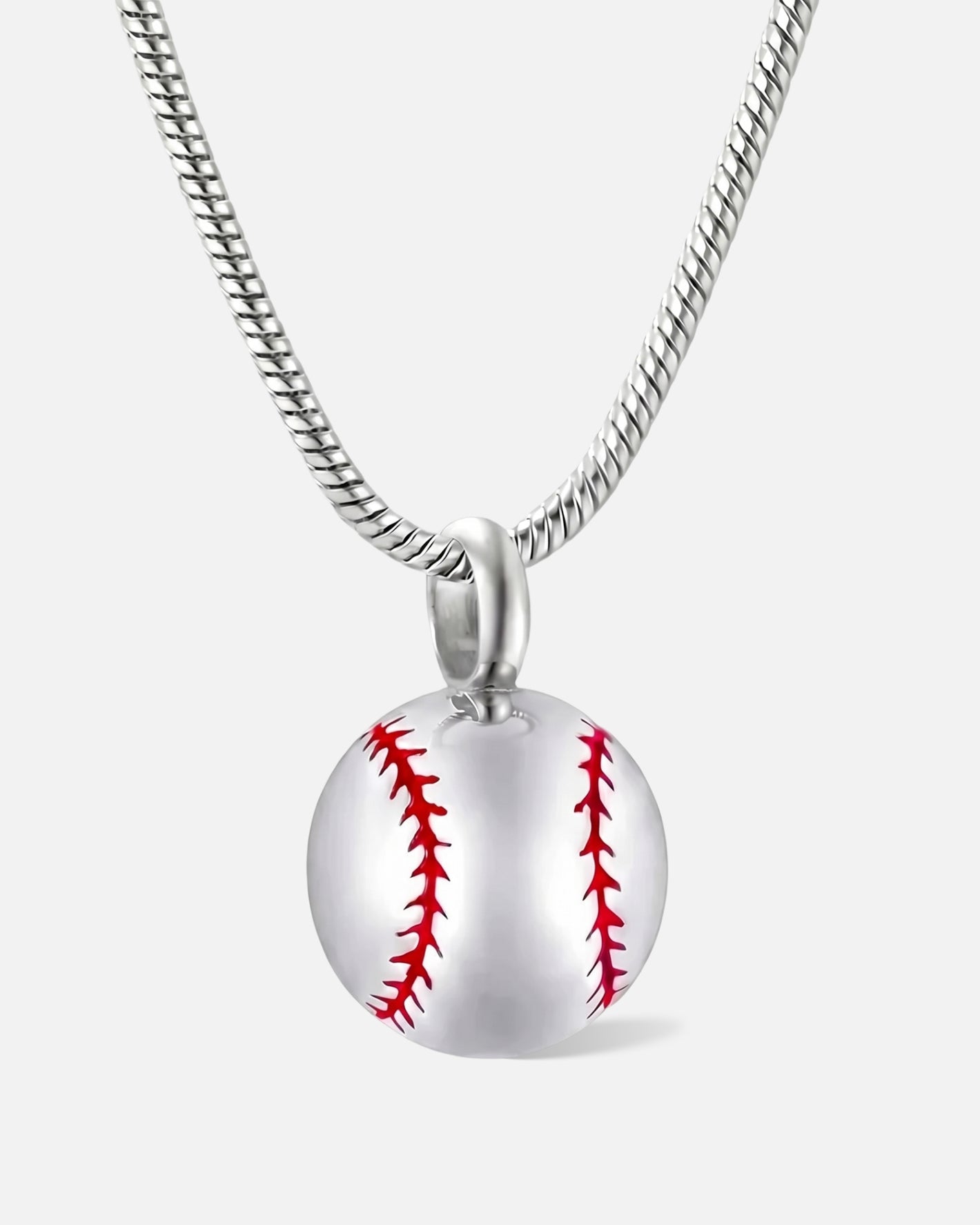 Baseball Cremation Pendant Necklace for Ash Keeping
