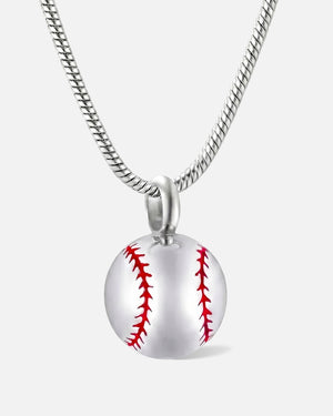 Baseball Cremation Pendant Necklace for Ash Keeping