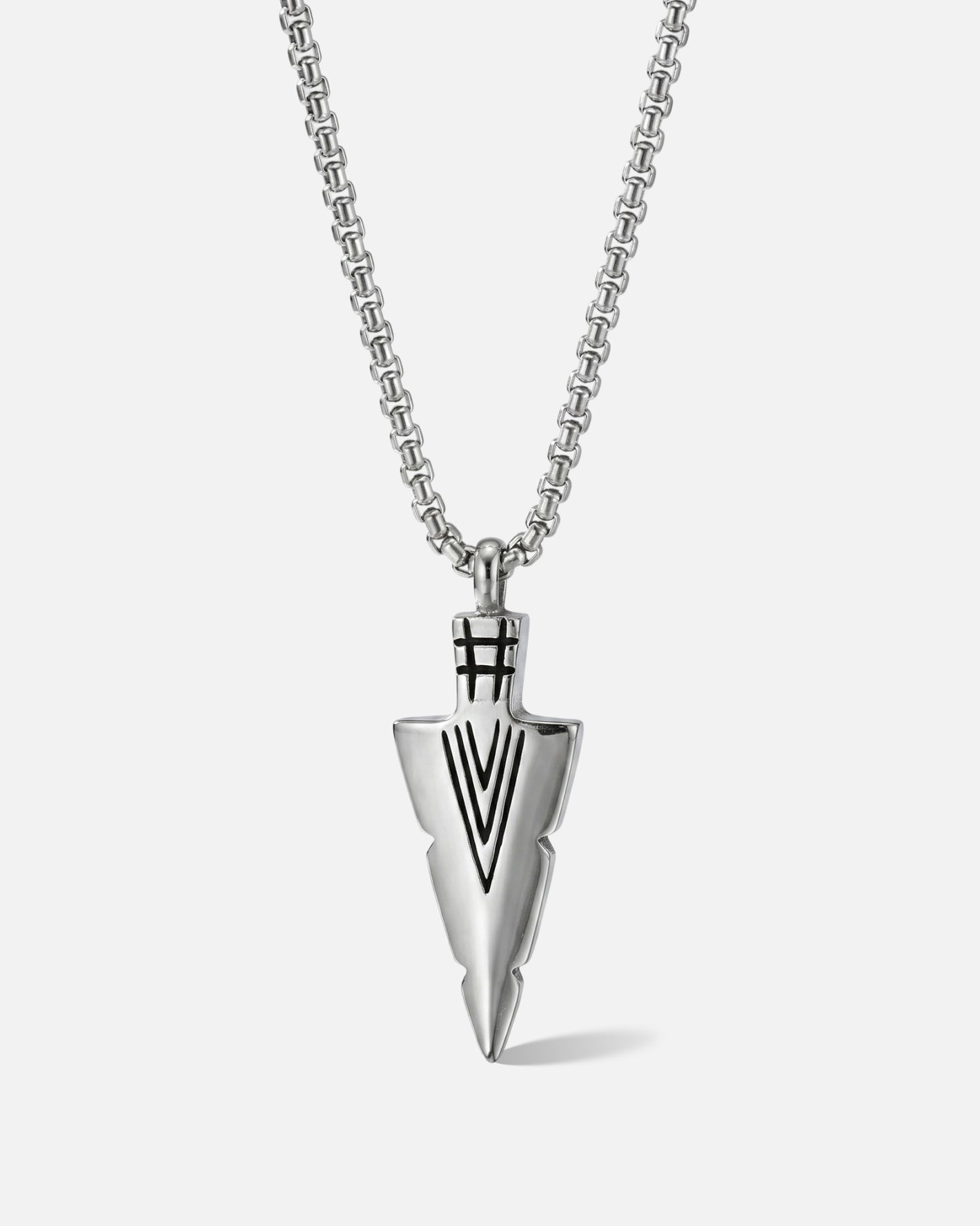 Tribal Arrowhead Cremation Necklace for Ash Keeping