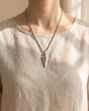 Tribal Arrowhead Cremation Necklace for Ash Keeping