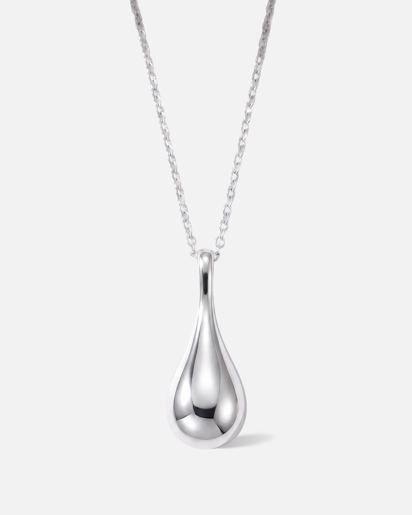 Sterling Silver Teardrop Cremation Necklace for Ash Keeping
