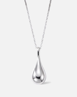 Sterling Silver Teardrop Cremation Necklace for Ash Keeping