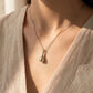 Sterling Silver Teardrop Cremation Necklace for Ash Keeping