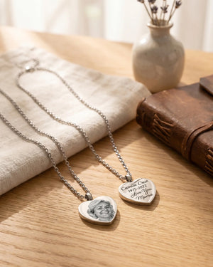 Heart Cremation Pendant Necklace for Ash Keeping with Engraving