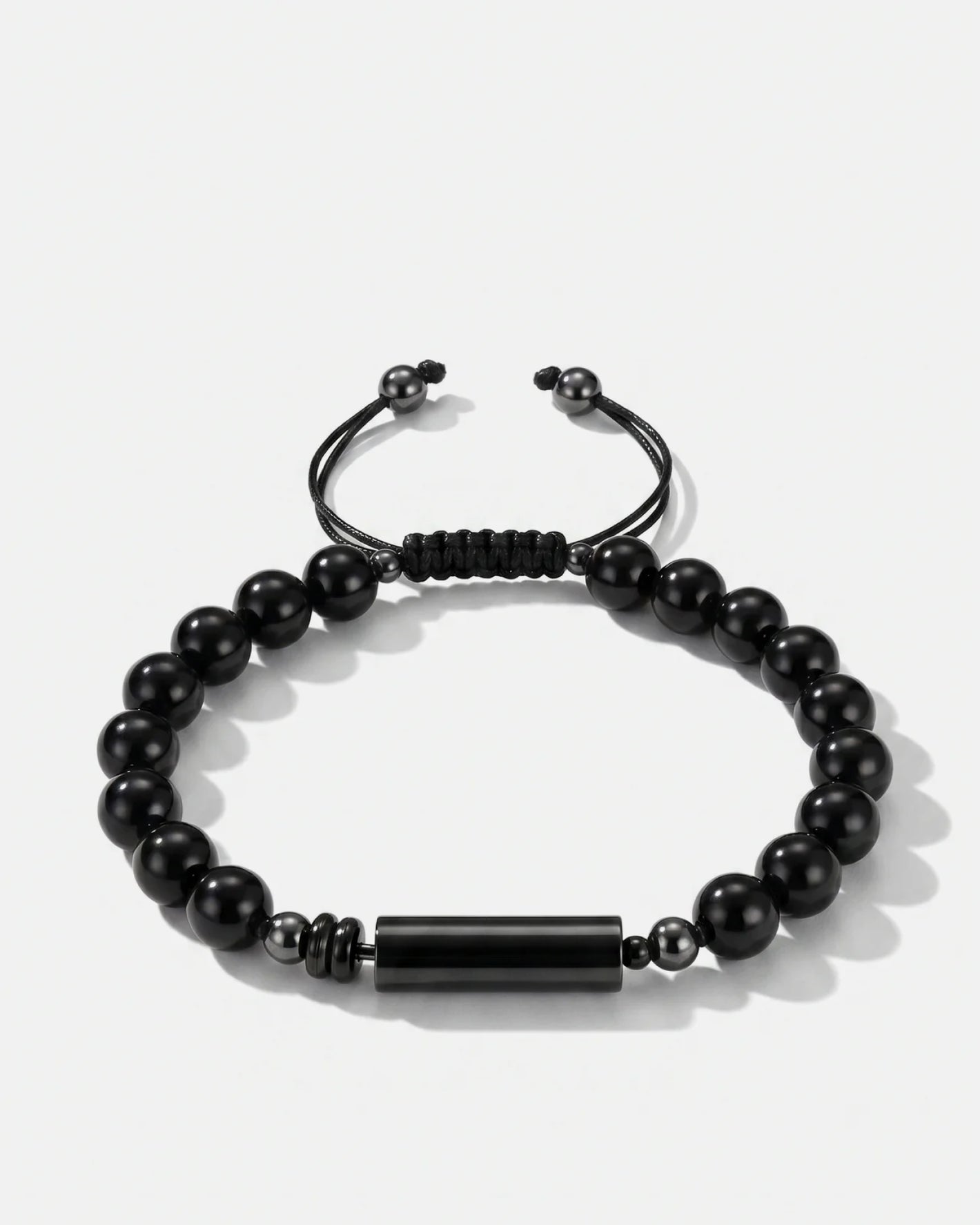 Lava Rock Memorial Bracelet for Ash Keeping with Engraving