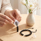 Lava Rock Memorial Bracelet for Ash Keeping with Engraving