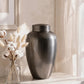 Graphite Gray Smooth Oval Metal Cremation Urn