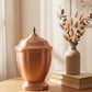 Domed Lid Rose Gold Metal Cremation Urn