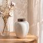 Ceramic Cremation Urn with Metal Lid