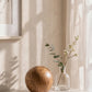Natural Oak Sphere Wood Cremation Urn