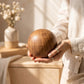Natural Oak Sphere Wood Cremation Urn