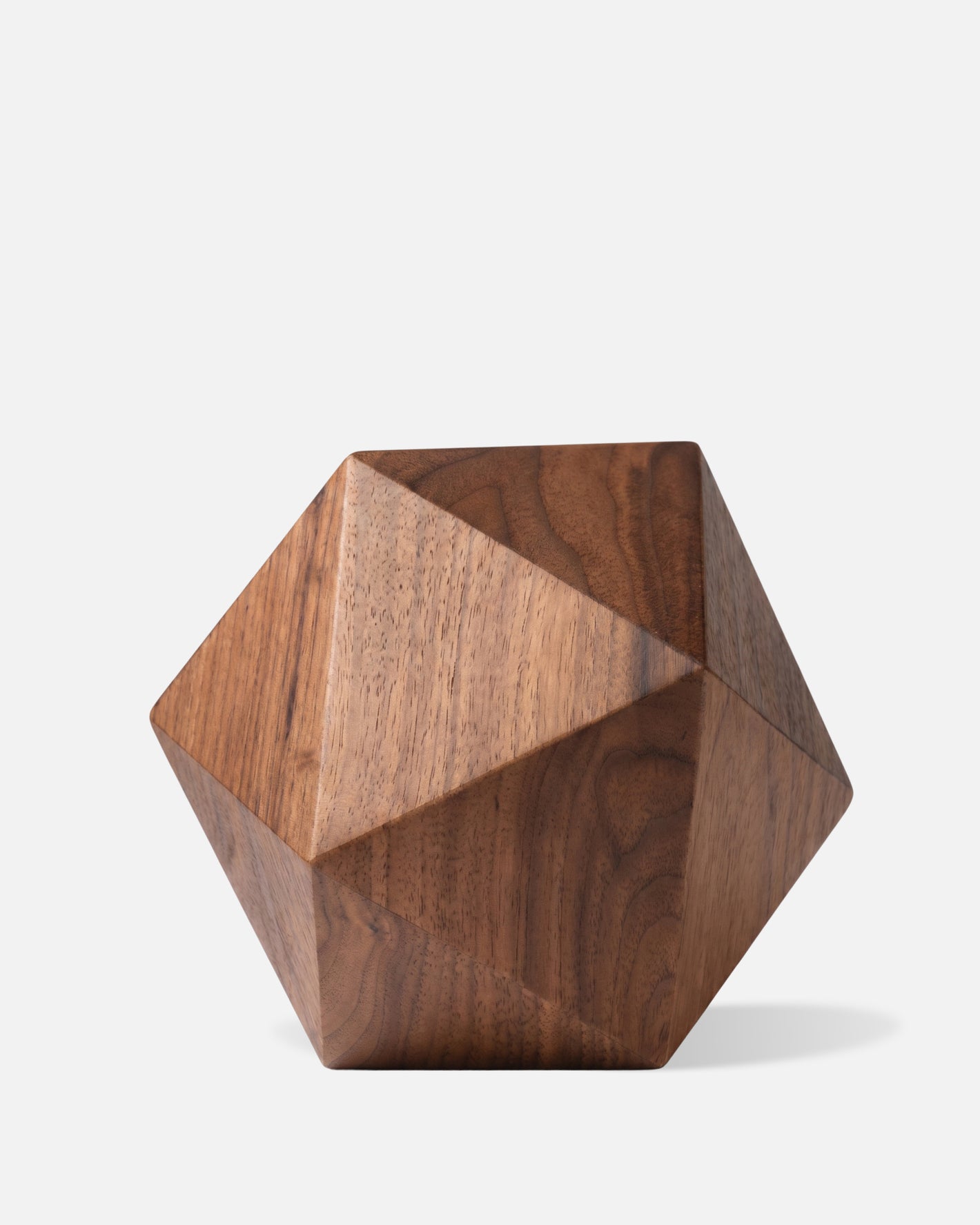 Geometric Hexagon Wood Cremation Urn