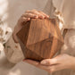 Geometric Hexagon Wood Cremation Urn