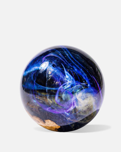 Galaxy Blue Art Glass Cremation Urn