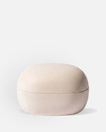 Eco clay biodegradable cremation urn in natural beige — kaolin clay water and earth burial urn for ashes