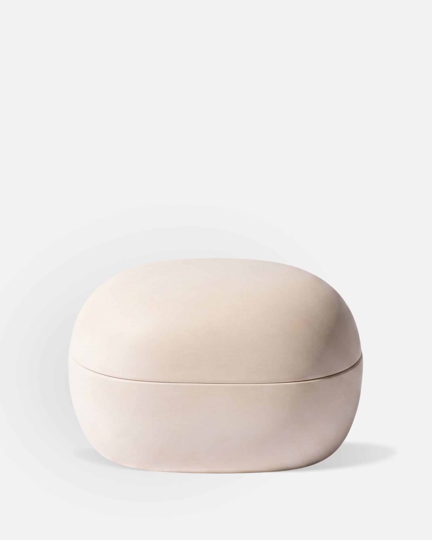 Eco clay biodegradable cremation urn in natural beige — kaolin clay water and earth burial urn for ashes