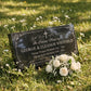 Christian Cross Floral Granite Flat Grave Marker