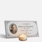 Men's Portrait Floral Granite Flat Grave Marker