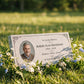 Men's Portrait Floral Granite Flat Grave Marker