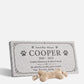 Pet Paw Print Granite Flat Grave Marker
