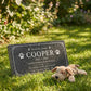 Pet Paw Print Granite Flat Grave Marker