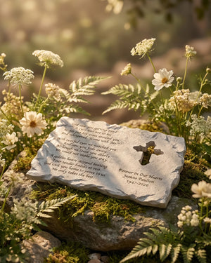 Cross Poem Garden Memorial Stone