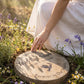 Round Dove Garden Memorial Stone