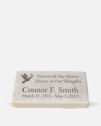 Peace Dove Personalized Garden Memorial Stone