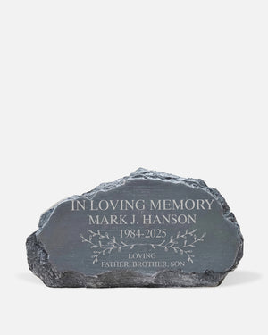 Rustic Slate Laurel Garden Memorial Stone