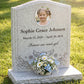 Angel Wings Children's Upright Headstone