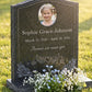 Angel Wings Children's Upright Headstone