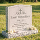 Christian Cross Granite Upright Headstone