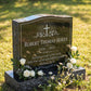 Christian Cross Granite Upright Headstone