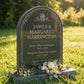 Rose Arch Granite Companion Upright Headstone