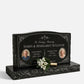 Wave Top Christian Companion Granite Upright Headstone