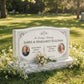 Wave Top Christian Companion Granite Upright Headstone